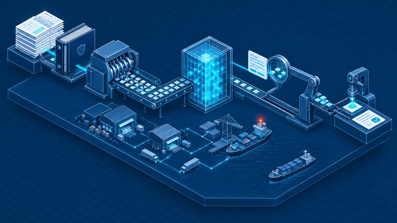 SCM Supply Chain RAG Assistant — Concept render